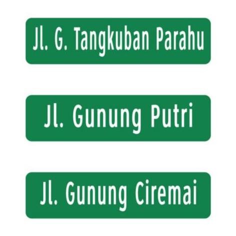 

Rambu Nama Jalan Papan Nama Jalan 60cm x 15cm - Plat Alumunium H85