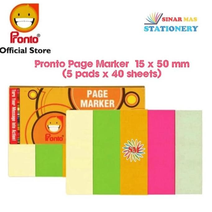 

Pronto Stick Notes Page Marker 15X50Mm 200 Sheets Warna Warni