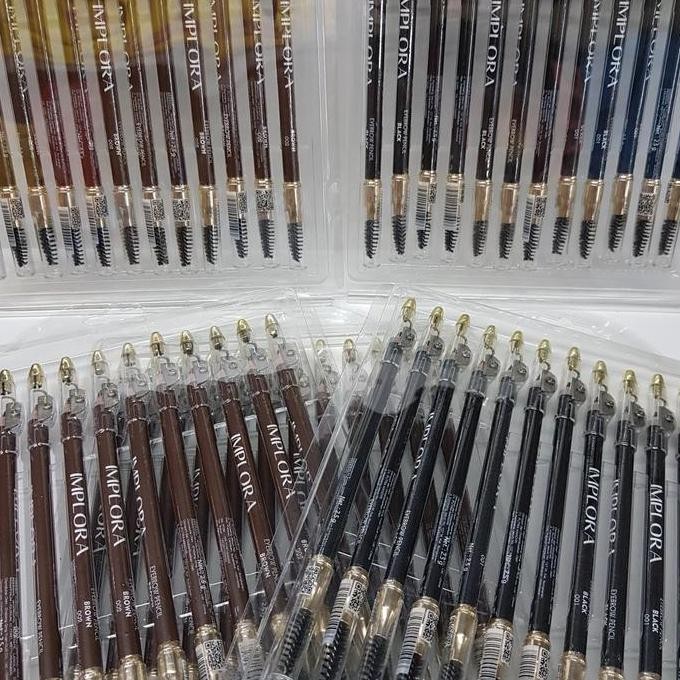 

Pensil Alis Implora Eyebrow Original BPOM Hitam 12 pcs