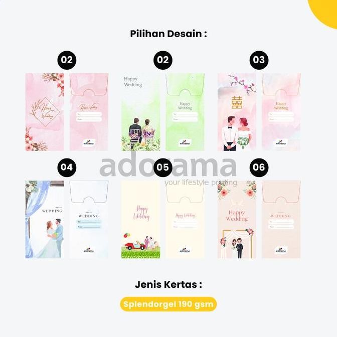 

Amplop / Angpao Wedding Premium Paper Free Request Nama - 1 (isi 8 pcs) LA