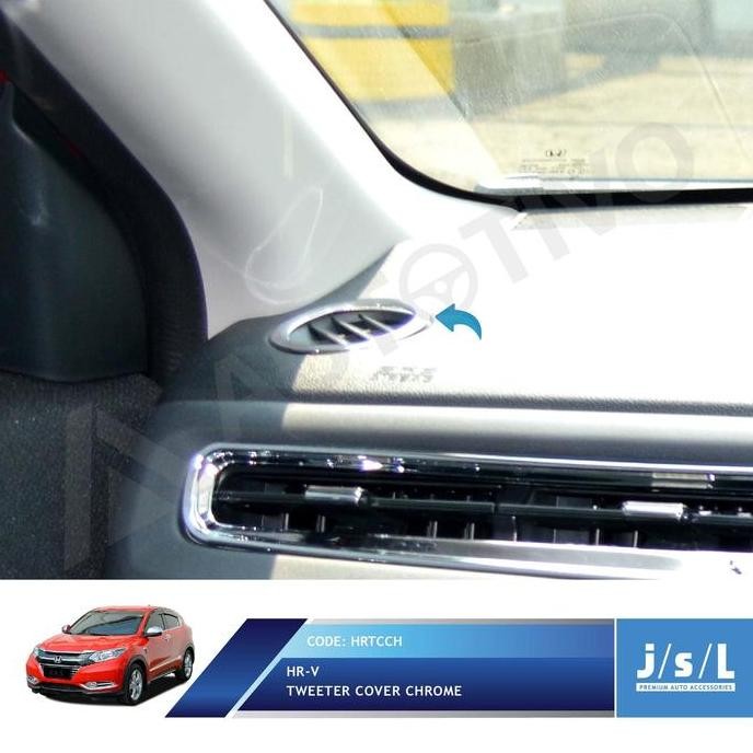 Cover List Lubang Tweeter Kecil Honda Hrv - Chrome Aksesori Interior Mobil