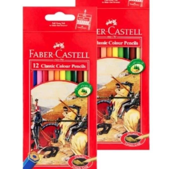 

Pensil Warna Faber Castell Classic 12 Warna Panjang Asli - Alat Gambar Anak