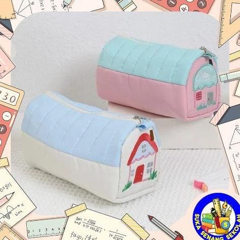 

Tempat Pensil Bentuk Rumah Aesthetic SK0105 - Pencil Case Korean Style Unik