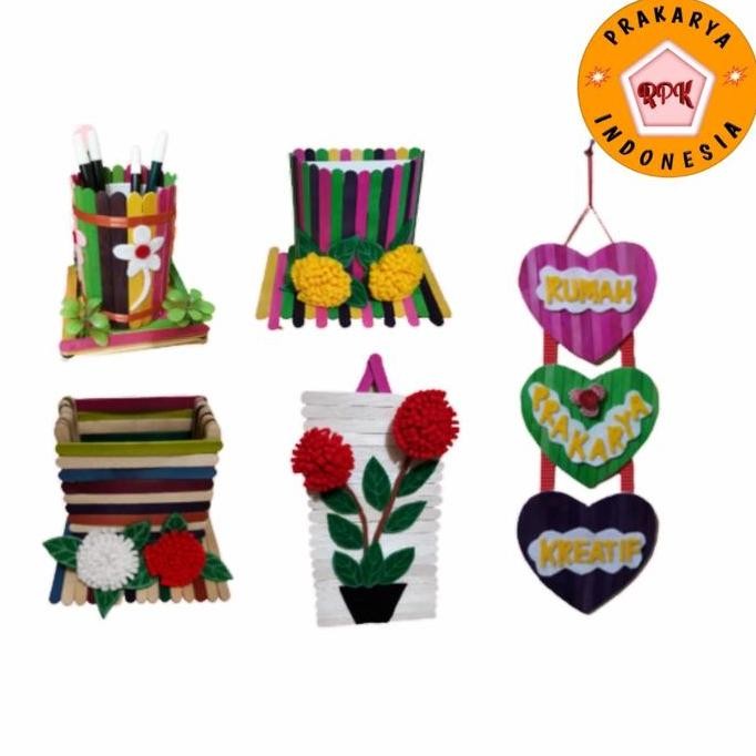 

Kerajinan Stik Es Krim DIY Prakarya Tempat Pensil & Hiasan Dinding Unik