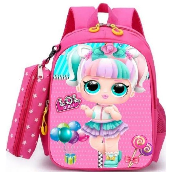 

Tas Ransel Anak Perempuan TK/SD Karakter LOL 2in1 + Bonus Tempat Pensil