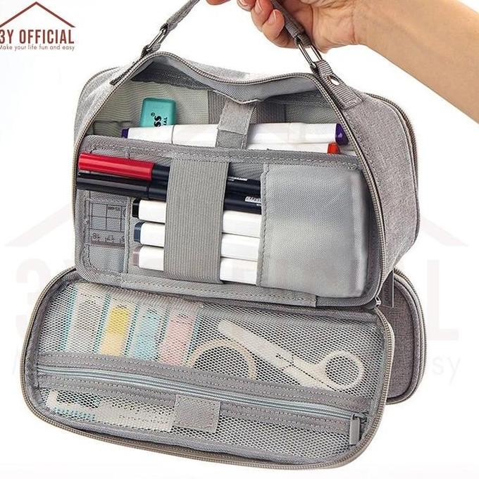 

3Y Angoo Multi Window 5 Lima Lapis Kotak Pensil Tempat Makeup Aesthetic