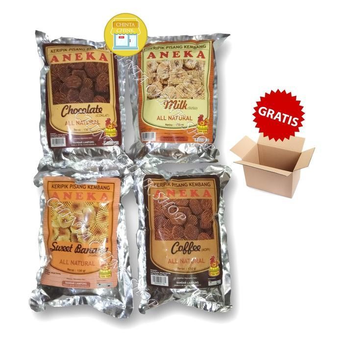 

Rkm Keripik Pisang Kembang Aneka Yen-Yen Lampung Kemasan Foil 130G