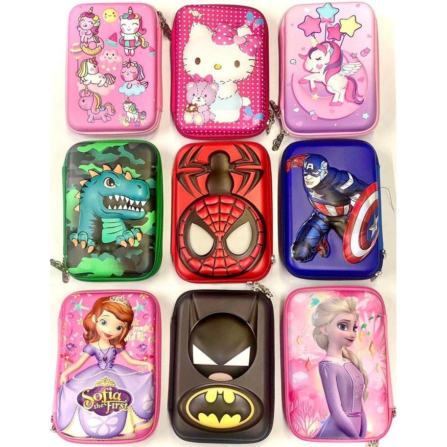 

Kotak Pensil Karakter Anak2 Timbul 3D Import New Stok