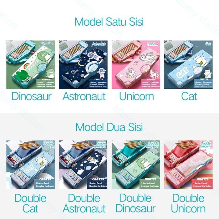 

EMS Kotak Pensil/Tempat Pensil Alat Tulis Multifungsi Kartun Lucu Anak