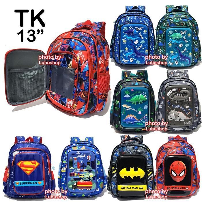 

EMS Tas Tempat Pensil anak Laki P8013 Superhero Batmen Kapten Spidermen Unicorn Frosen LOL Fashion