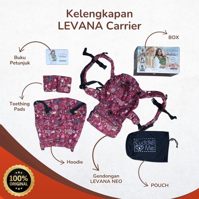 BB CuddleMe Levana Carrier Levana Neo dan Levana Air Cuddle Me Original Gendongan Bayi SSC Baru lahi