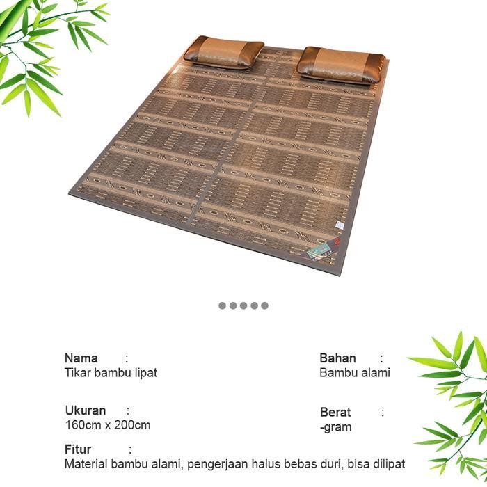 HMS Tikar Bambu Lipat Premium / Karpet Alas Lantai (3 UKURAN) Mudah Dibersihkan Anti Lembab dan Taha