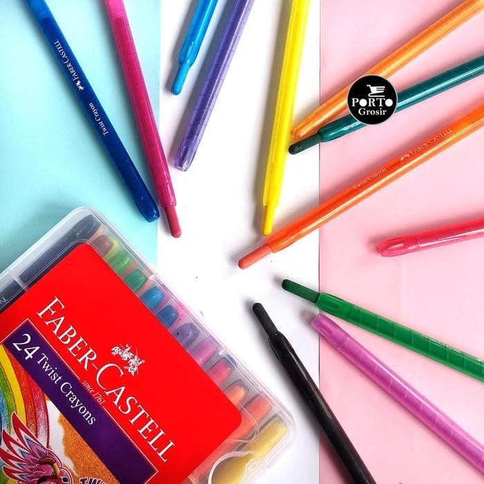 

EMS Faber Castell Twist Crayon Krayon Putar 24 Warna