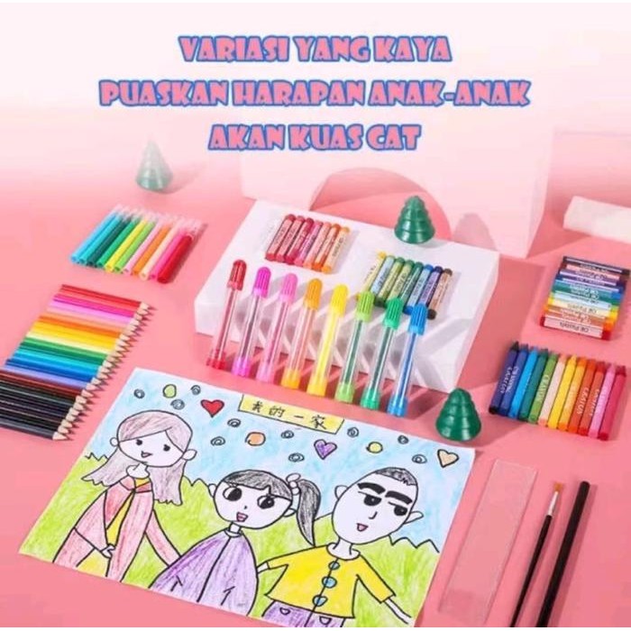 

EMS (PS) CRAYON 208 & 150 SET ART - Crayon / Alat Warna Anak / Alat Lukis Set / Pensil Warna Full Set Cat Krayon