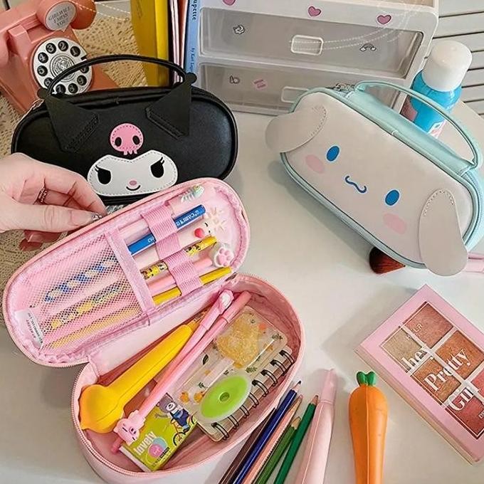 

Pencil Case Motif Sanrio / Tempat Pensil Sanrio 3D Pu Leather New Stok