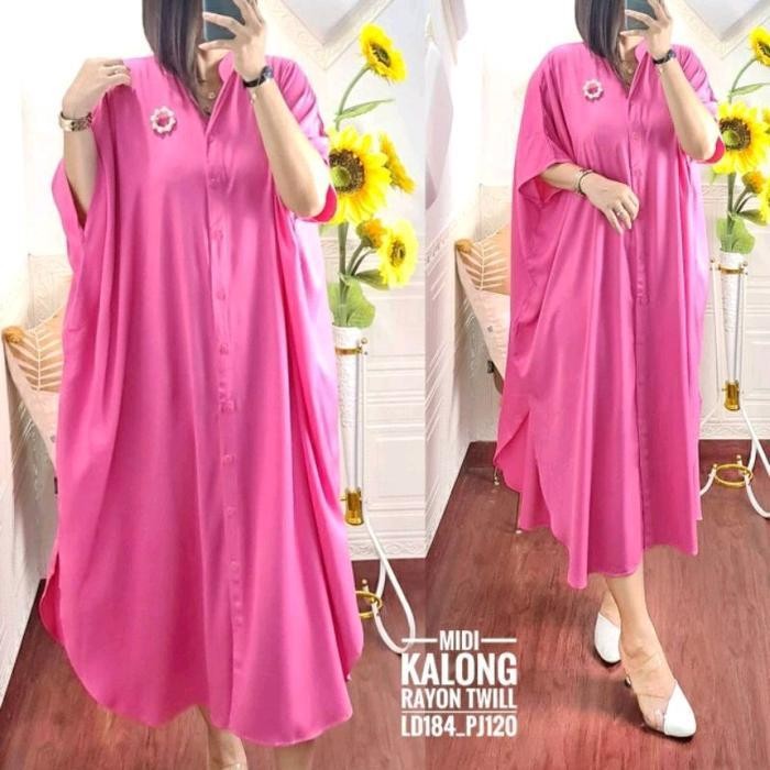 BB DREES WANITA JUMBO KANCING BAJU DASTER UKURAN XXXL LD 150 TERKINIAN Dress Rayon Tunik Busui Bumil