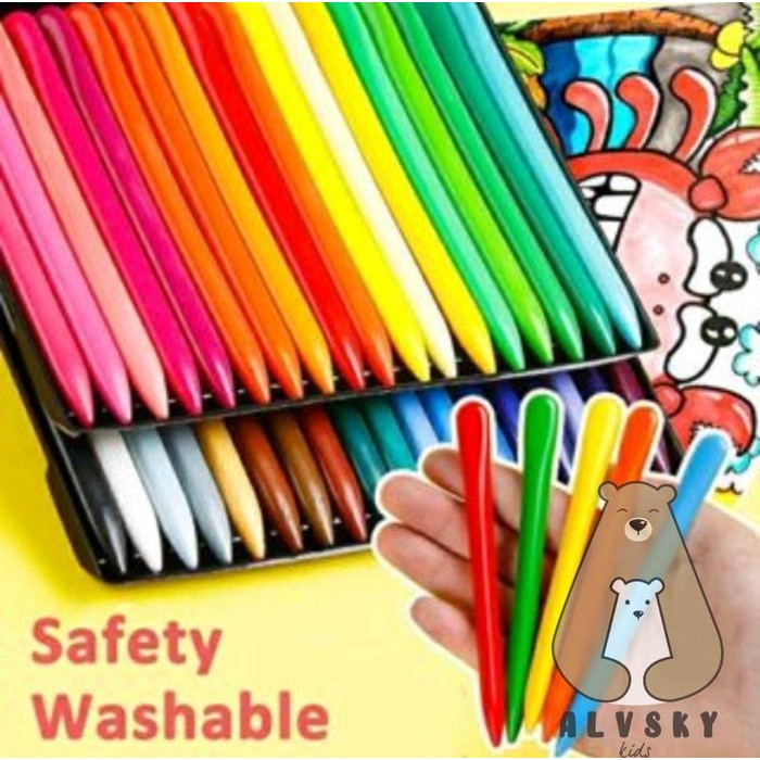 

EMS KRAYON PLASTIK STATIONARY SEGITIGA ANTI AIR TRIANGLE CRAYON WATERPROOF NON TOXIC Stationery