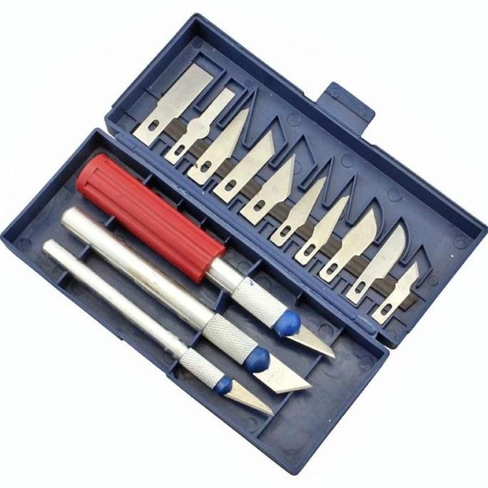 

13 In 1 Set Pisau Alat Ukir Seni Dengan 3 Handle Pisau
