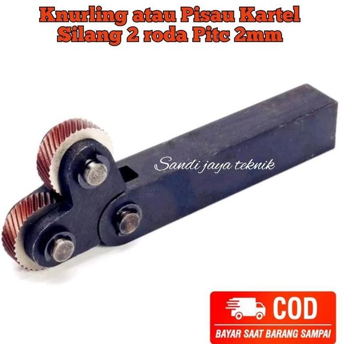 

Knurling Atau Pisau Kartel Silang 2 Roda Pitc 2 Mm