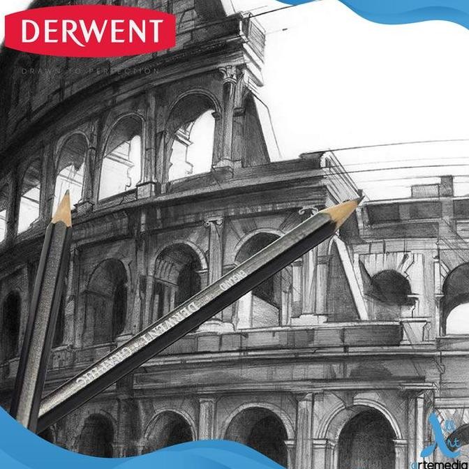 

Pensil Gambar Derwent Graphic Pencil 6 Metal Tin Drawing Sketching New Stok