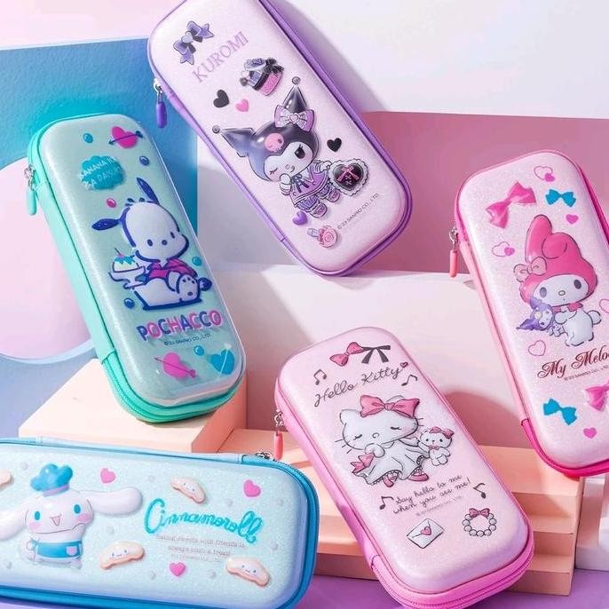 

Kotak Pensil Sanrio 3 Dimensi Gliter Tempat Pensil Sanrio Pencil Box Sanrio New Stok