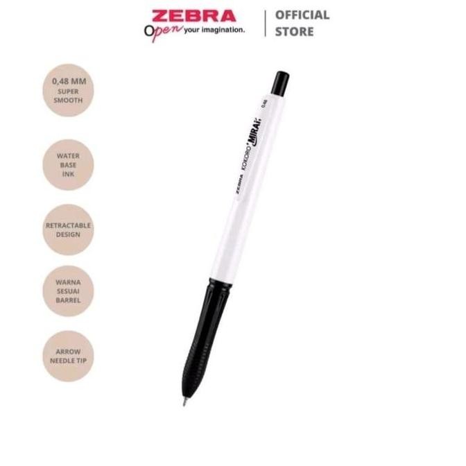 

Zebra Gel Pen Pulpen Kokoro Mirai - 0.48 Mm New Stok