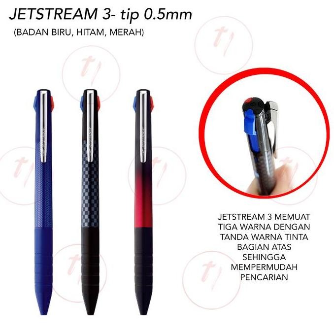 

Uni Jetstream Slim Compact 3 Colors Multipen 0.5 Mm Sxe3-Jss-05 New Stok