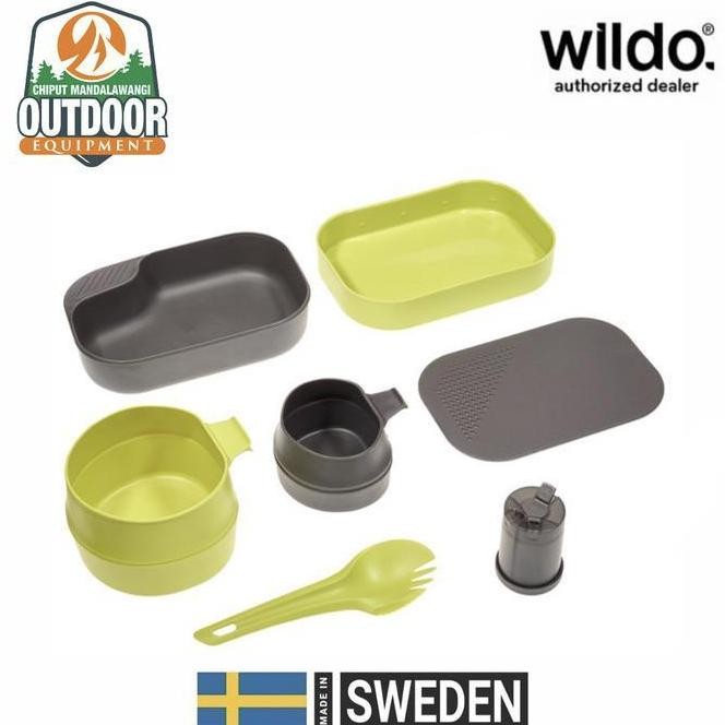 PROMO TERBARU WILDO CAMP-A-BOX COMPLETE TEMPAT MAKAN SET GELAS SENDOK PIRING MANGKUK ULTRALIGHT