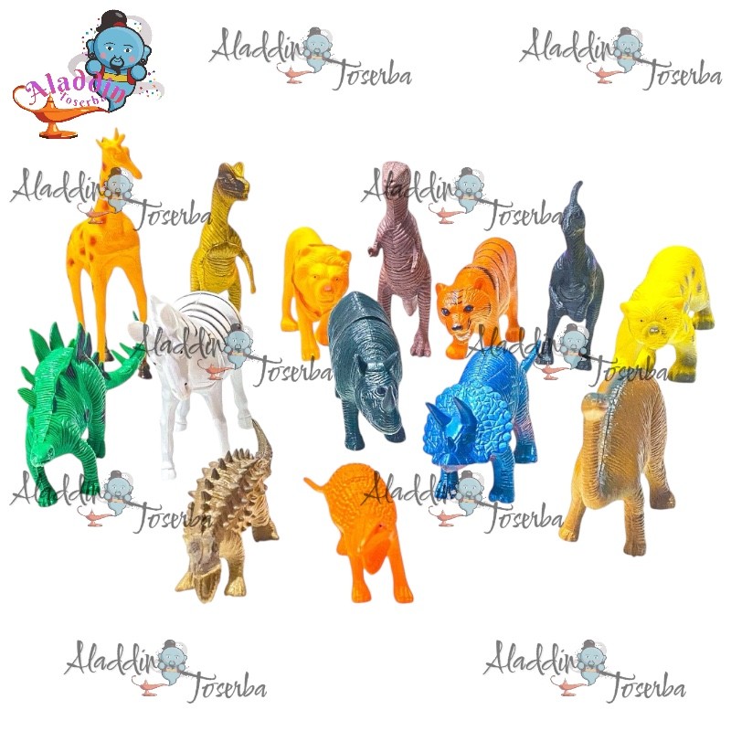 MAINAN ANAK HEWAN KECIL ANIMAL DINOSAURUS KARET - MAINAN BINATANG LIAR KARET ANIMAL FIGURE WILD ANIM