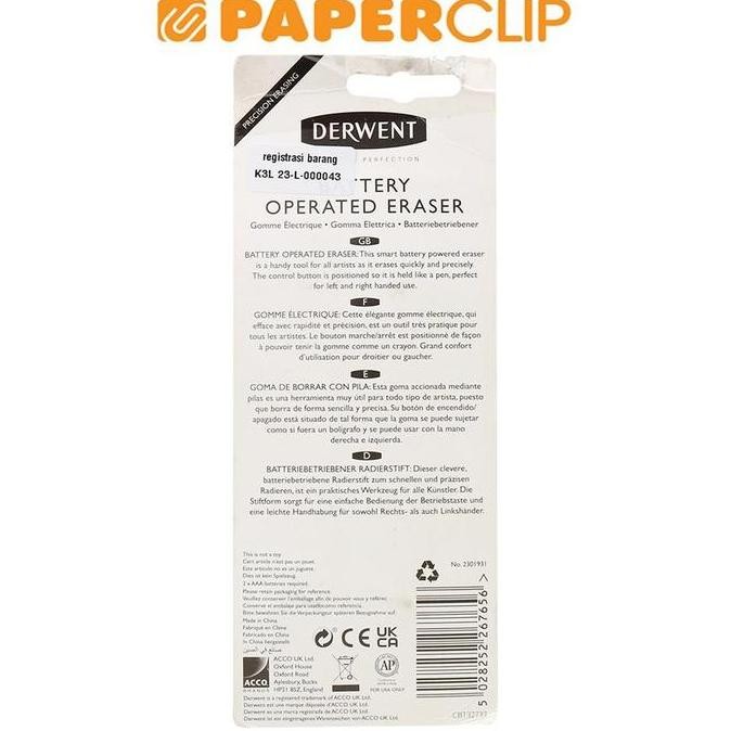 

Penghapus Derwent Battery + Refill New Stok