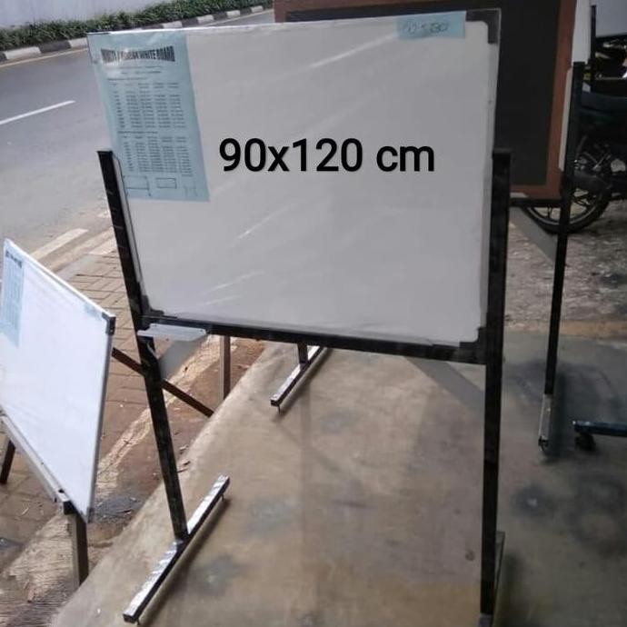 

TERMURAH - Whiteboard stand 90 x 120 papan tulis + kaki 120 x 90