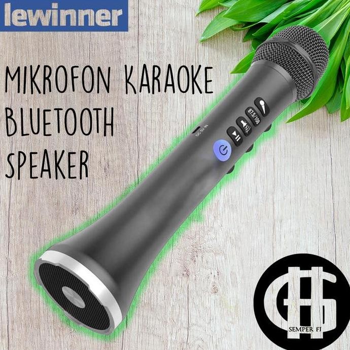 Lewinner Wireless Bluetooth Mic + Speaker - Portable Karaoke Mic L-698