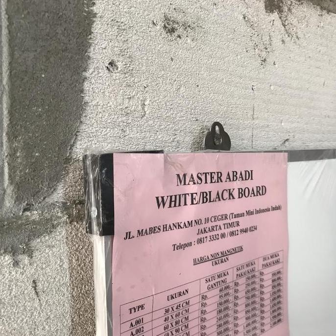 

Whiteboard / Papan Tulis 60X80 New Stok