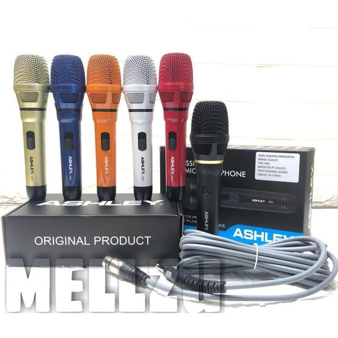 Mic Kabel Ashley i200 Dynamic Vocal Microphone Original Kabel Panjang