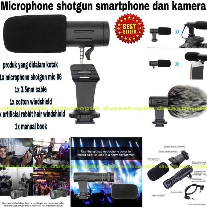 Mic Shotgun Kamera & Smartphone - Microphone Kamera DSLR HP Vlog