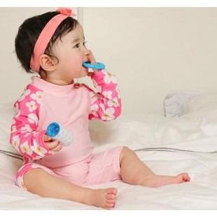 Baju Renang Bayi dan Anak Jumpsuit Baby Swimsuit Kids Wetsuit Flower Bunga Pink