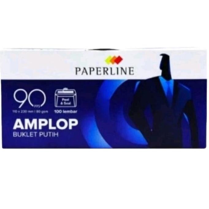 

Amplop Putih Paper Line 90 (1Pack/5Dus) {1Dus/100Lembar} Stationery New Stok