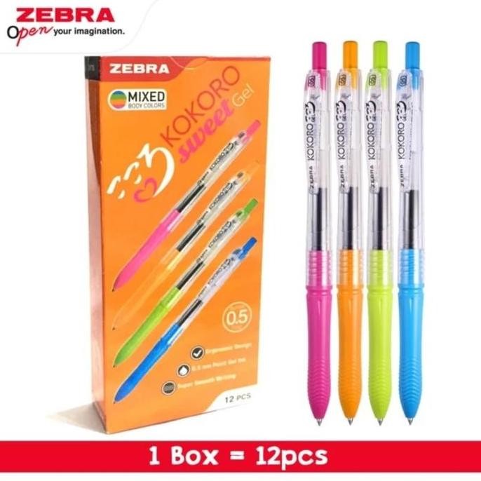 

Zebra Kokoro Sweet 0.5Mm Super Fine Gel Pen Per 1 Pak 12 Pcs New Stok