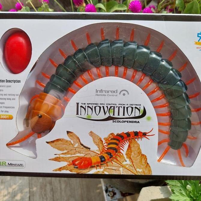 Kelabang Remote kontrol Mainan prank +Baterai/Bonus 1toy random murah