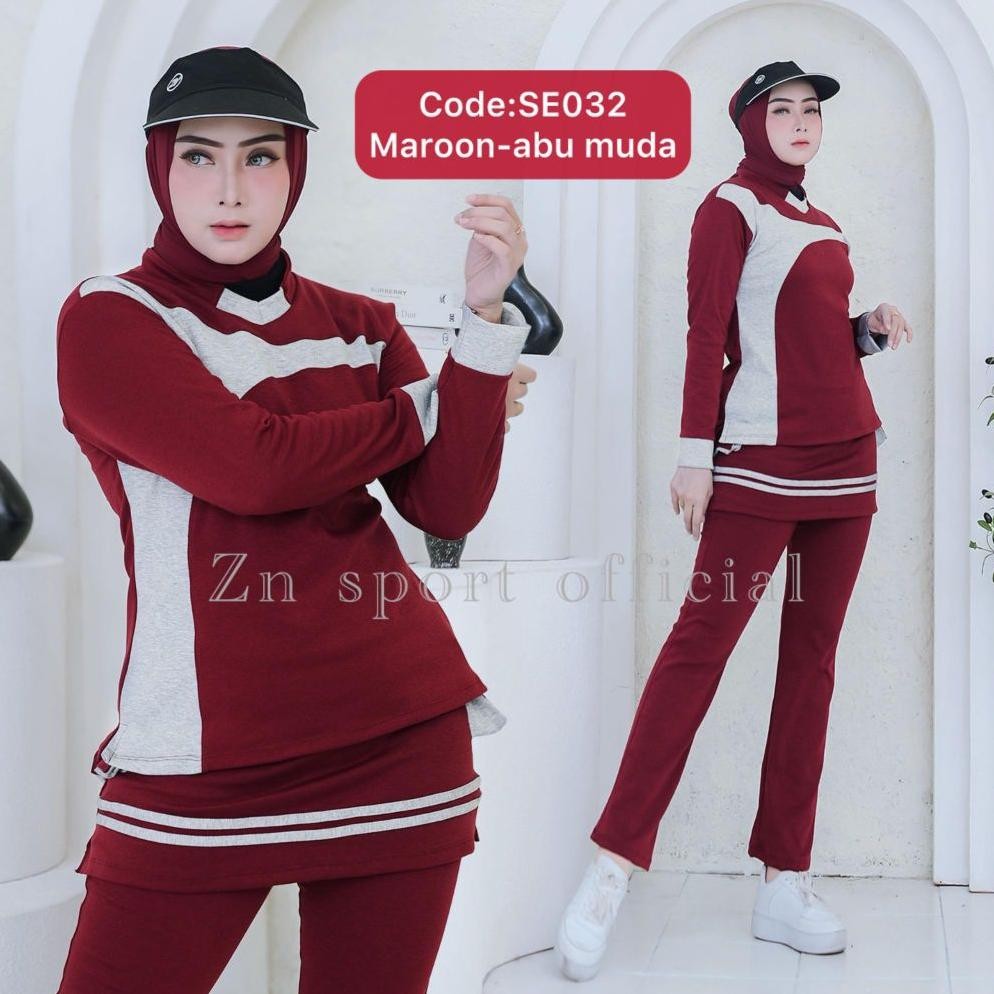 COD baju senam aerobik wanita setelan olahraga perempuam gym/yoga/zumba/jumbo/muslim