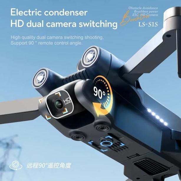 ready DRONE S1S 4K DUAL CAMERA BRUSHLESS OPTICAL FLOW ANTITABRAK VS E99 JG99