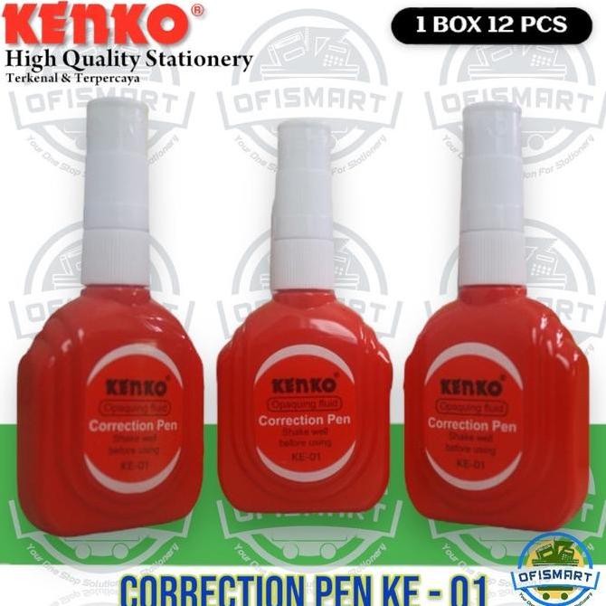 

Kenko Correction Fluid Tip-Ex Cair Ke 01 | @1Ktk=12Pcs New Stok