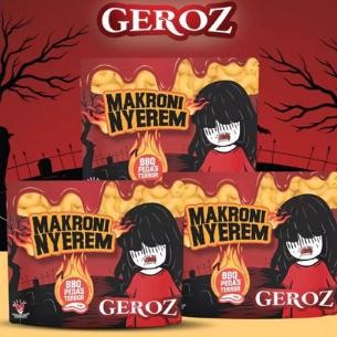 

Ready Stok"Geroz - Makroni Nyerem - Rasa BBQ isi 3