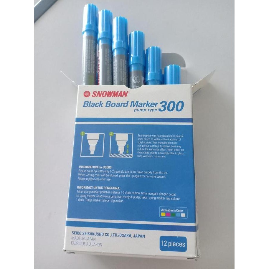 

Spidol Snowman Black Board 300 / Lusin Biru Hijau Kuning Merah New Stok