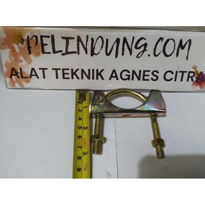 klem knalpot Besi 2 inch Klem Penjepit Pipa Klem U Pengikat Selang murah