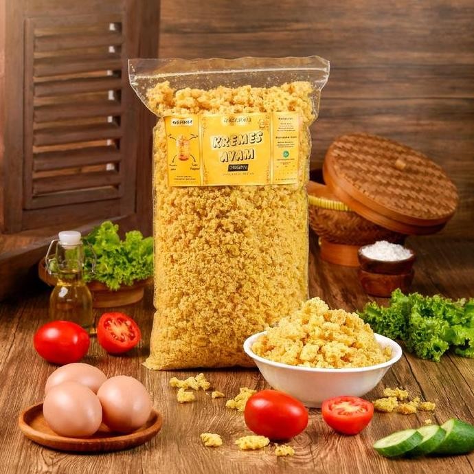 

Kremes Ayam - Enak, Gurih, Kriuk, Less Oil - Merah Makanan Cemilan Keripik Snacks Food