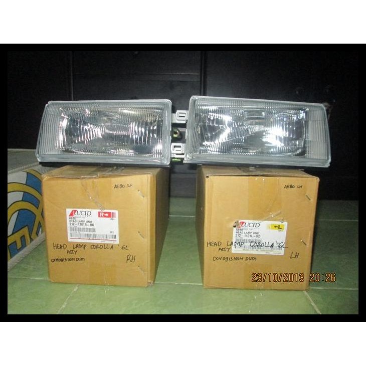 HOT DEAL HEADLAMP LAMPU DEPAN TOYOTA COROLLA GL & SE 1984-1987 