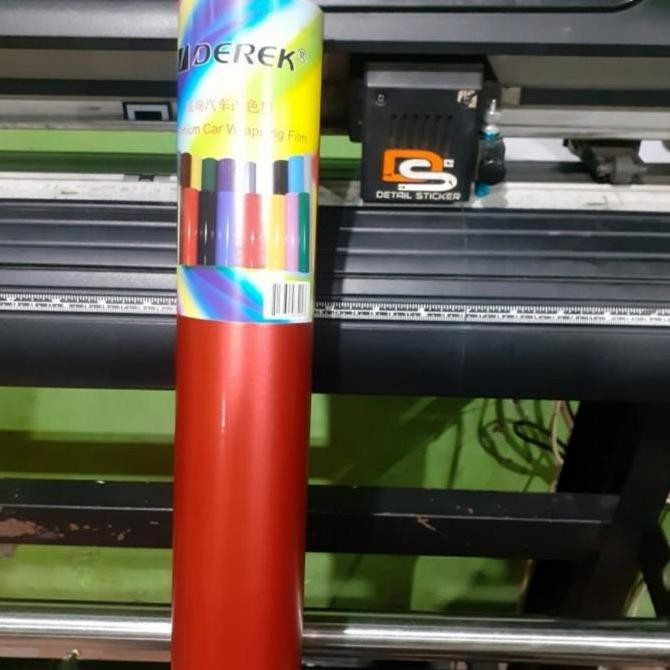 Sticker Skotlet merah matte chrome Derek merah satin
