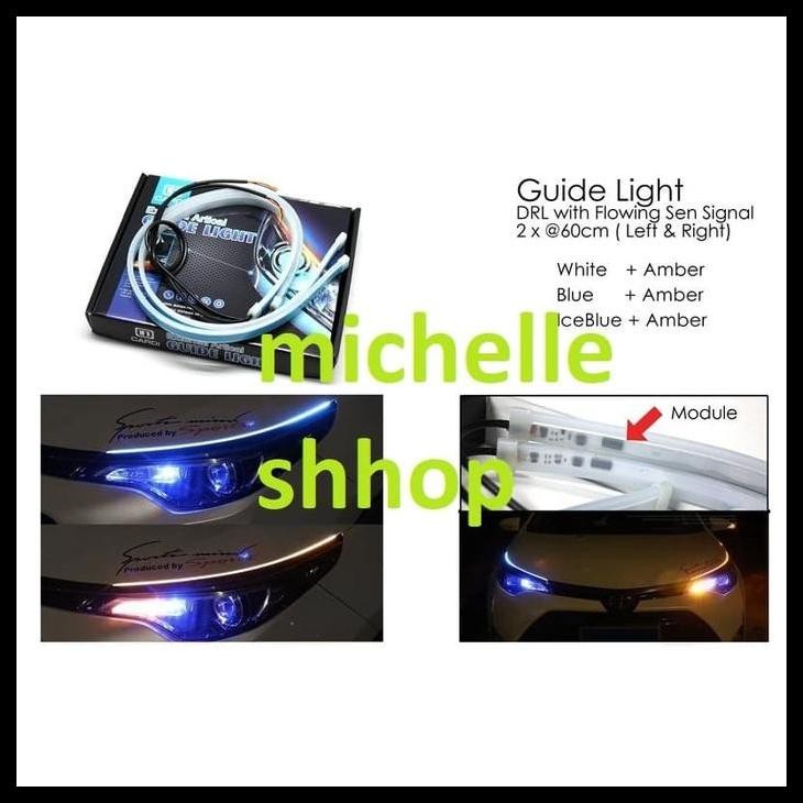 BEST DEAL GUIDE LIGHT WITH FLOWING SIGNAL FLEXIBLE DRL SIDE LED 60CM FREED 