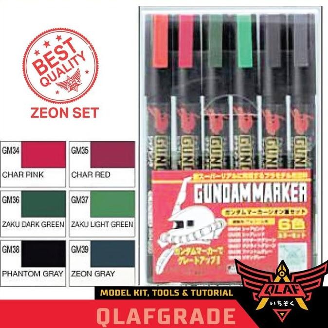 

Gundam Marker - Zeon Marker Set New Stok